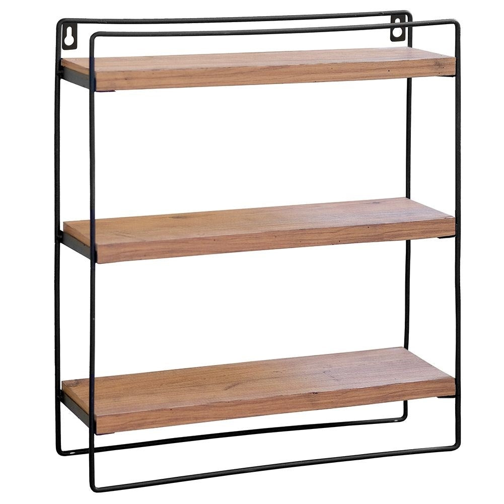 Universal metal hanging shelf for decorations and plants