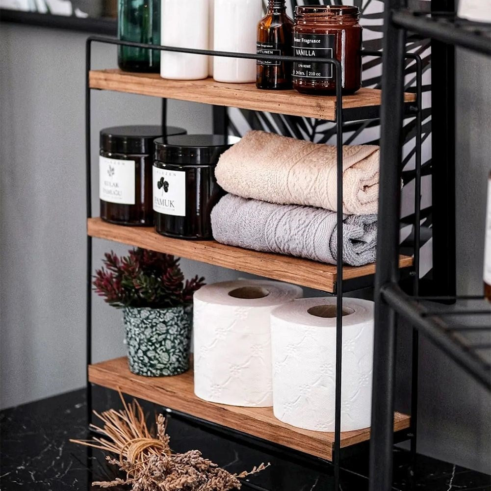 Universal metal hanging shelf for decorations and plants