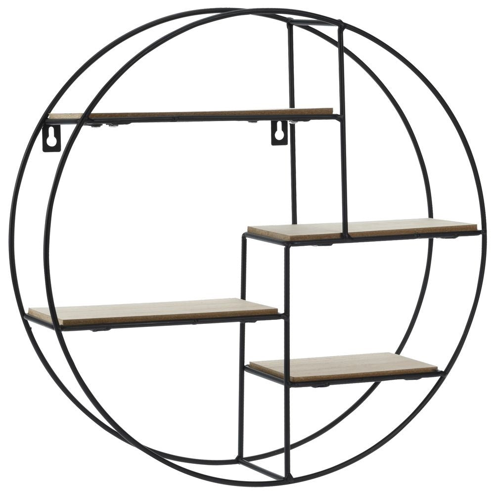 Universal metal wall shelf for decorations and plants