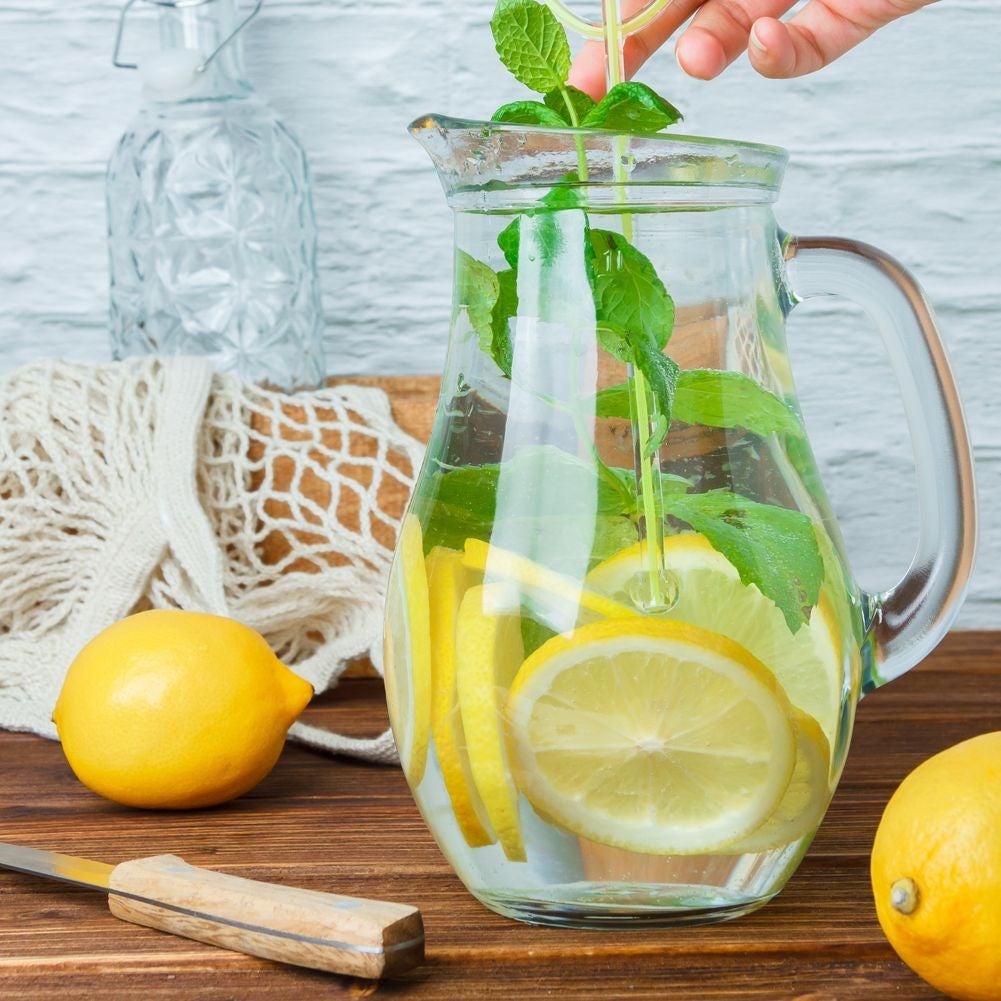 Universal pitcher for water, juice, lemonade, iced tea, compote