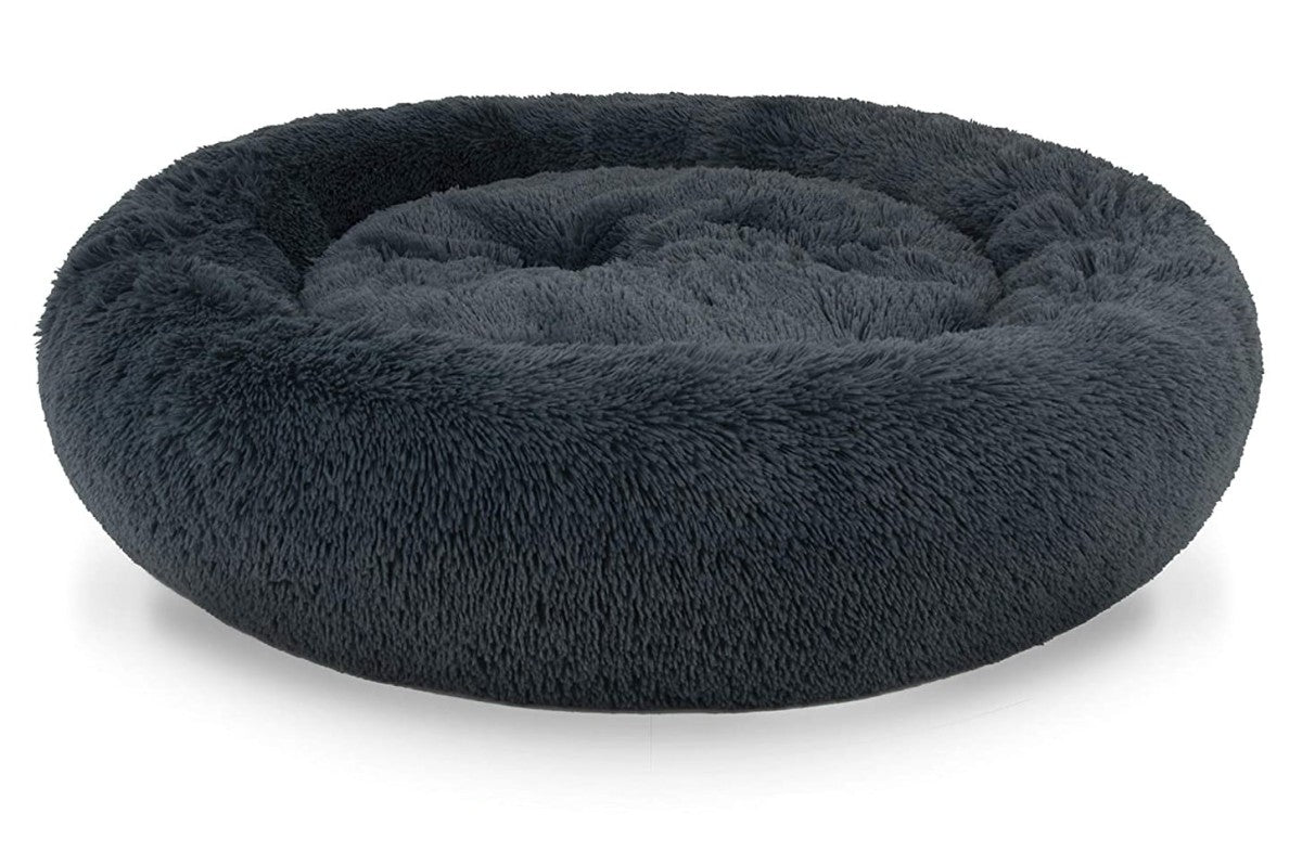 Universal plush bed for Dogs and Cats, 80 cm, dark gray