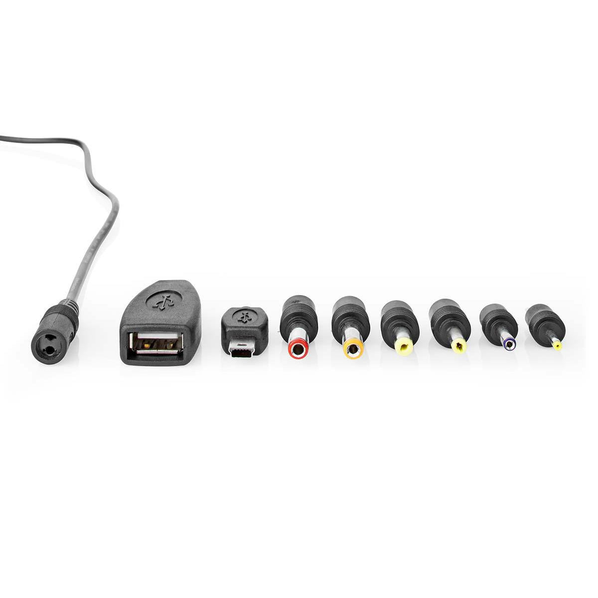 Universal power adapter | 12.5 W| 5 V DC | 1.60 m | 2.5 A| 8 plug(s) | Black