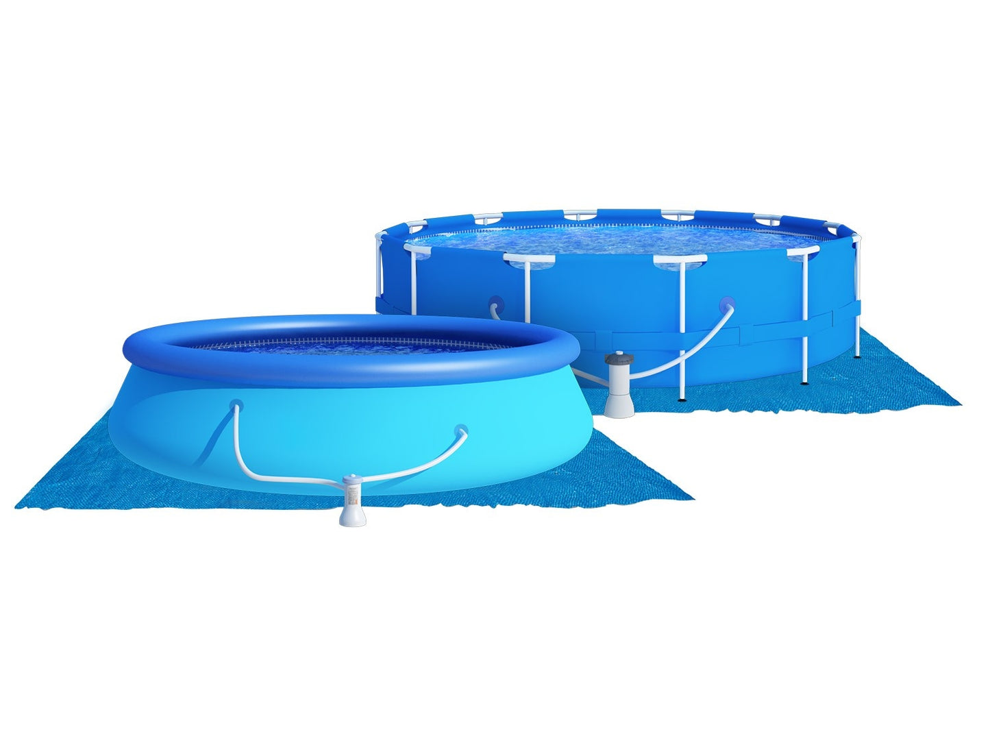 Universal protection mat in foil for garden pool 445 x 254 cm DM-122