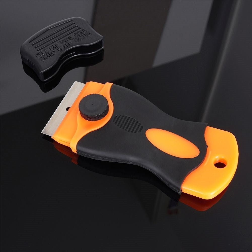 Universal scraper with 3 blades and blade guard for slab cleaning