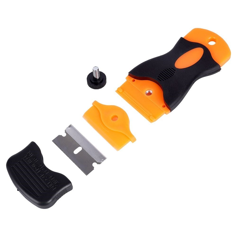 Universal scraper with 3 blades and blade guard for slab cleaning