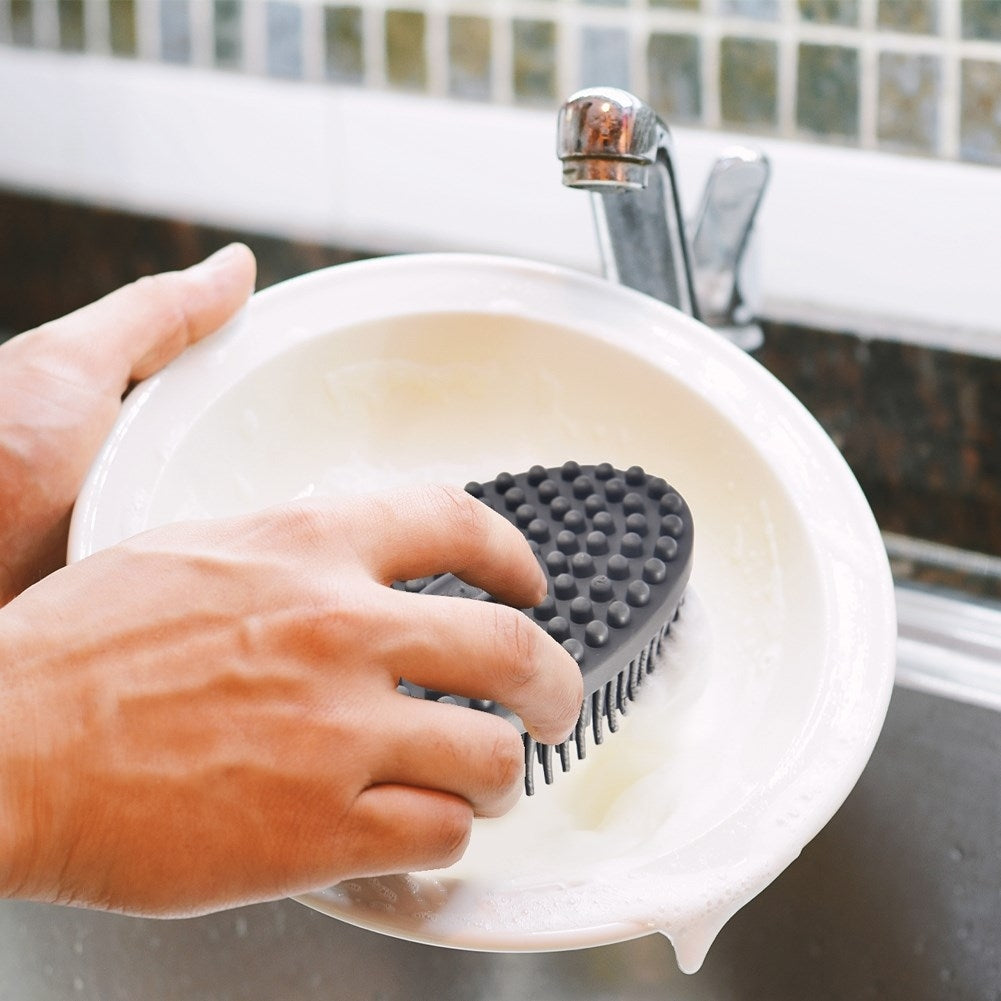Universal silicone brush for kitchen, bathroom and massage