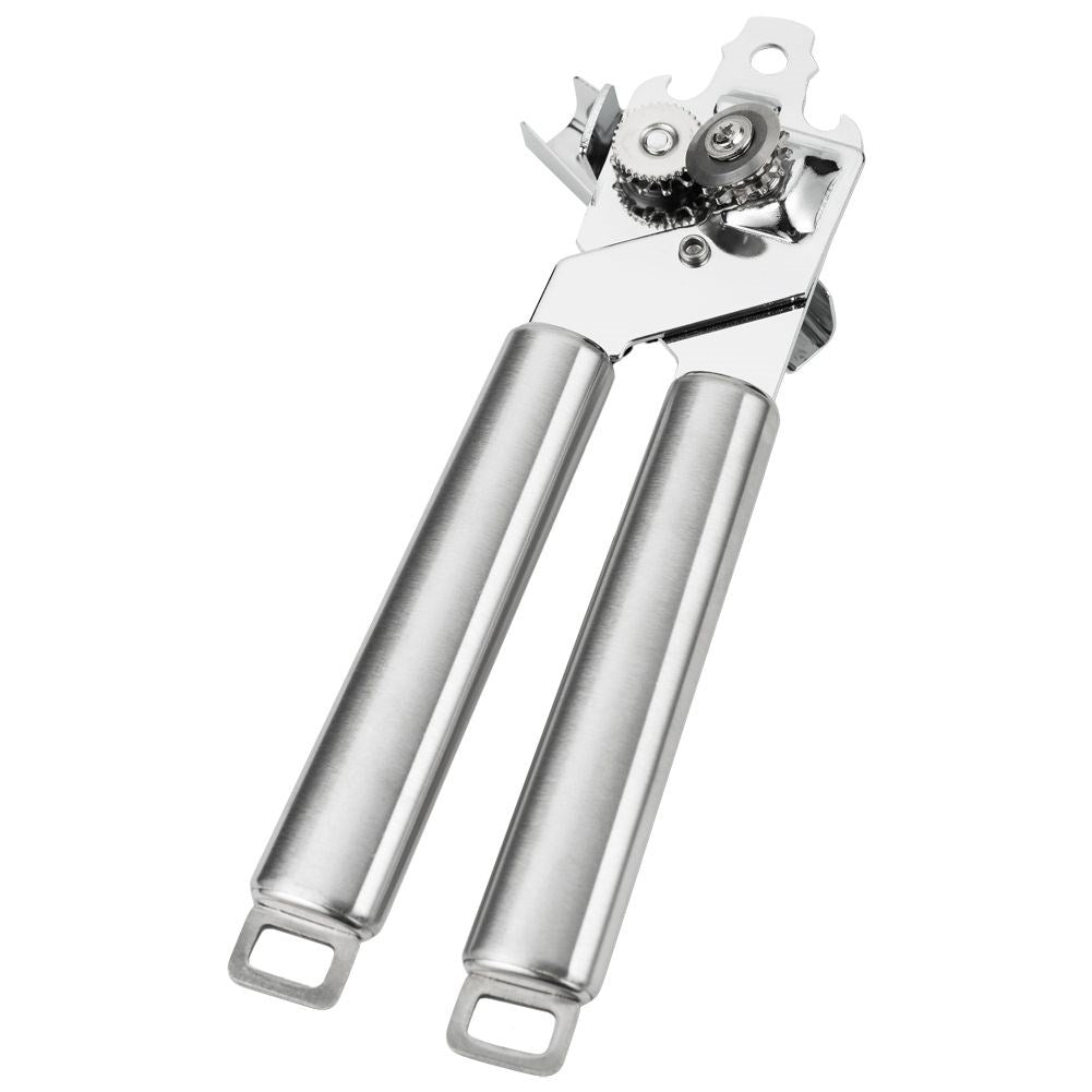 Universal stainless steel can opener for easy and safe opening