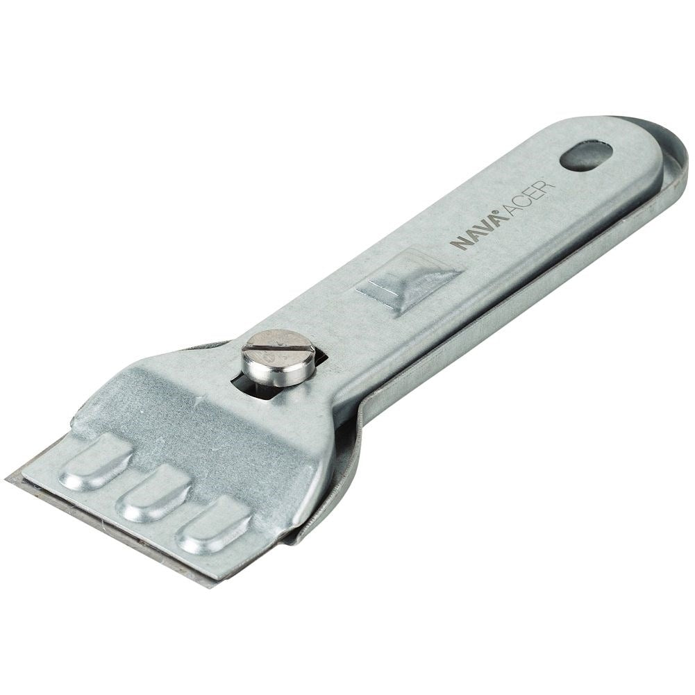 Universal stainless steel scraper for ceramic and induction hobs
