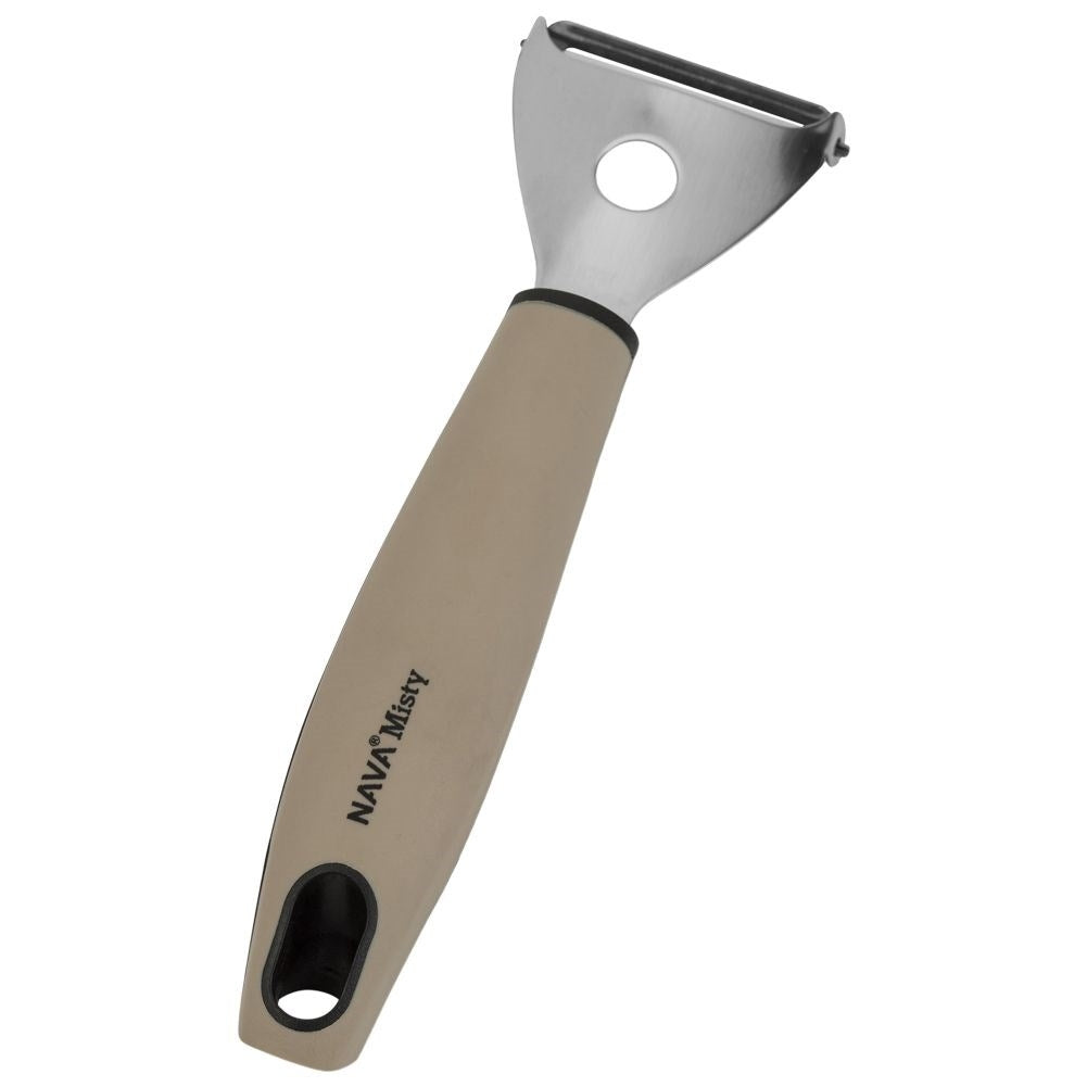 Universal vegetable peeler with stainless steel blade and non-slip handle