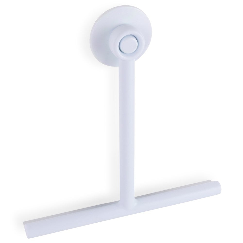 Universal white window scraper with suction cup for different surfaces
