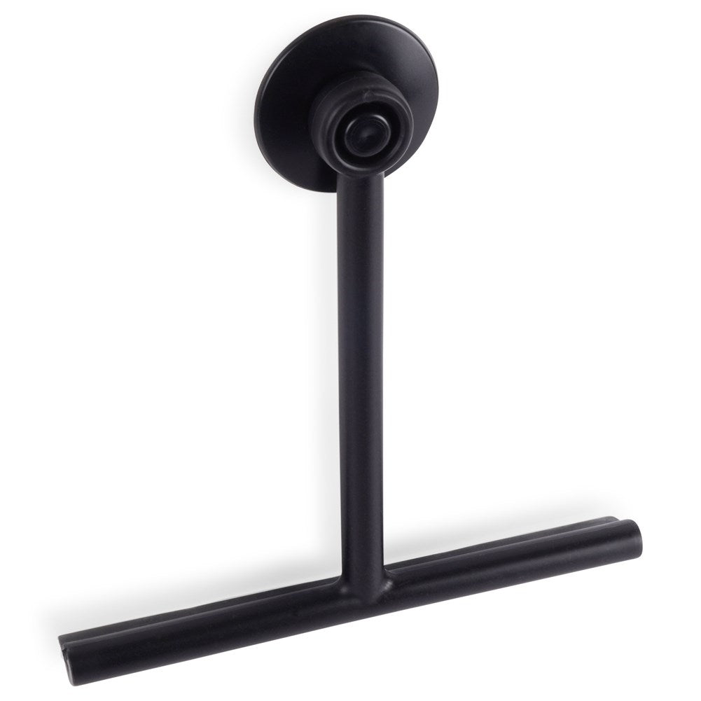 Universal window scraper with suction cup for easy hanging