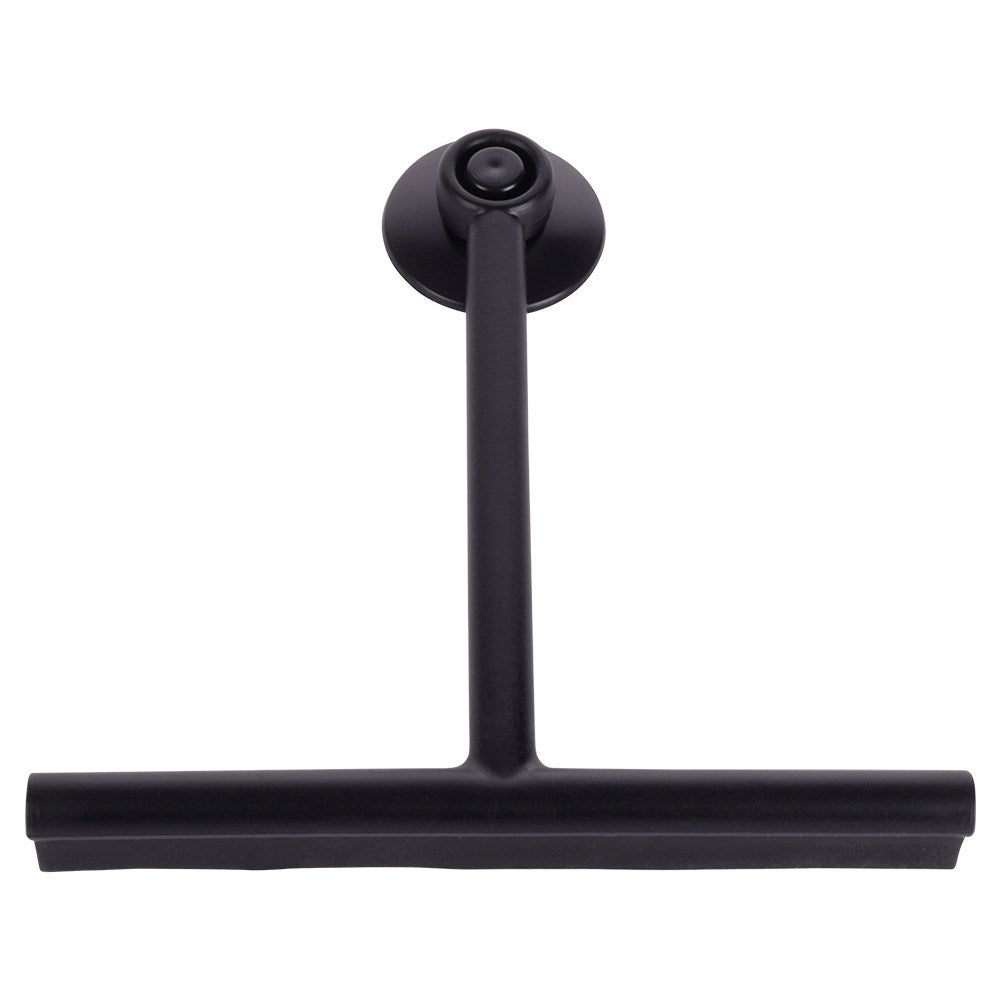 Universal window scraper with suction cup for easy hanging