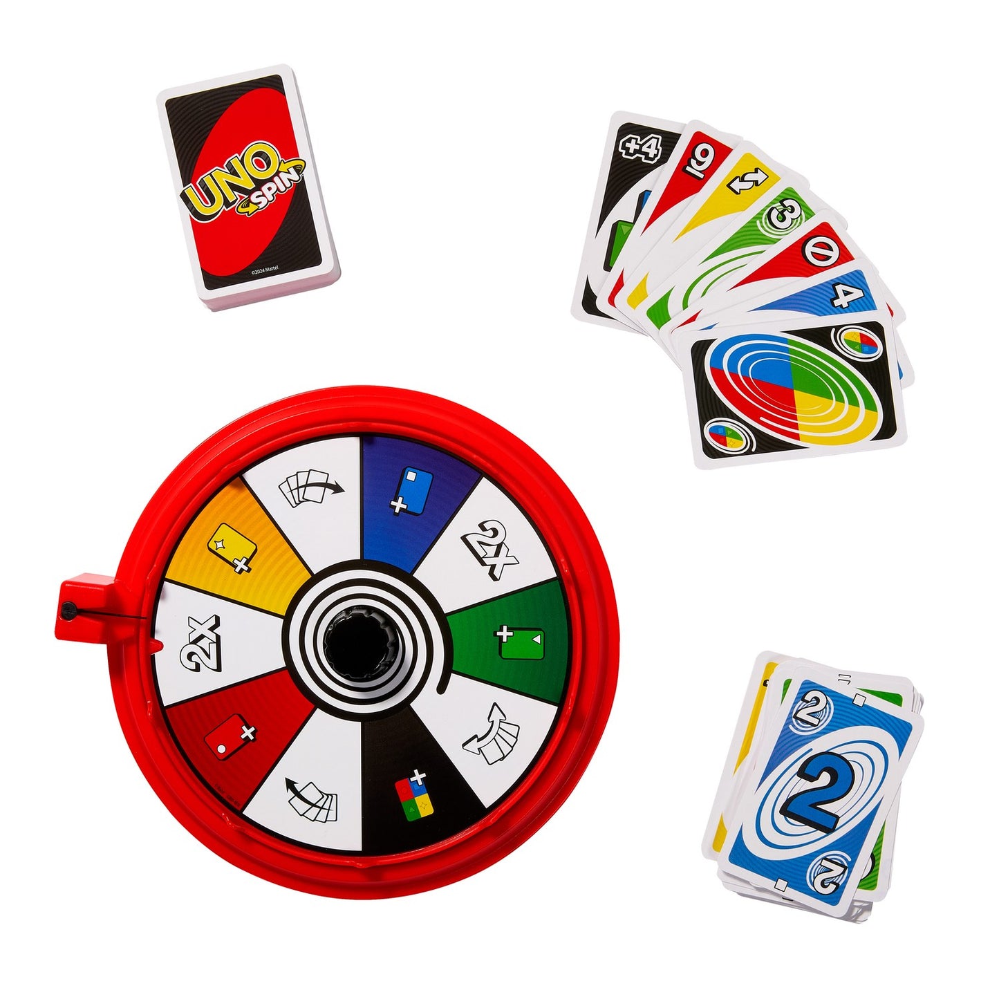 UNO Spin Card Game with Spinning Board, 2-10 Players