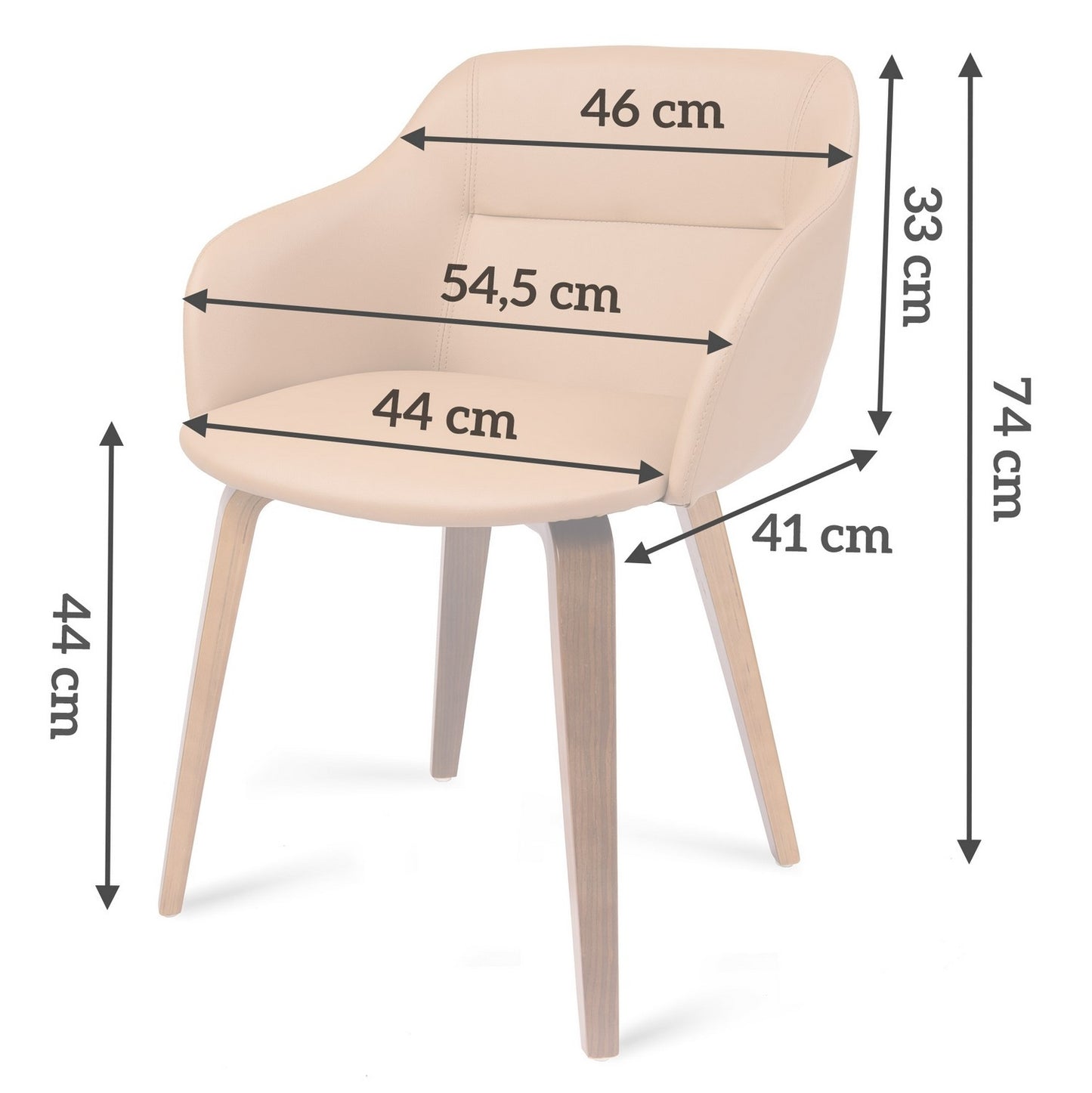 Upholstered chair Sofotel Severa light brown