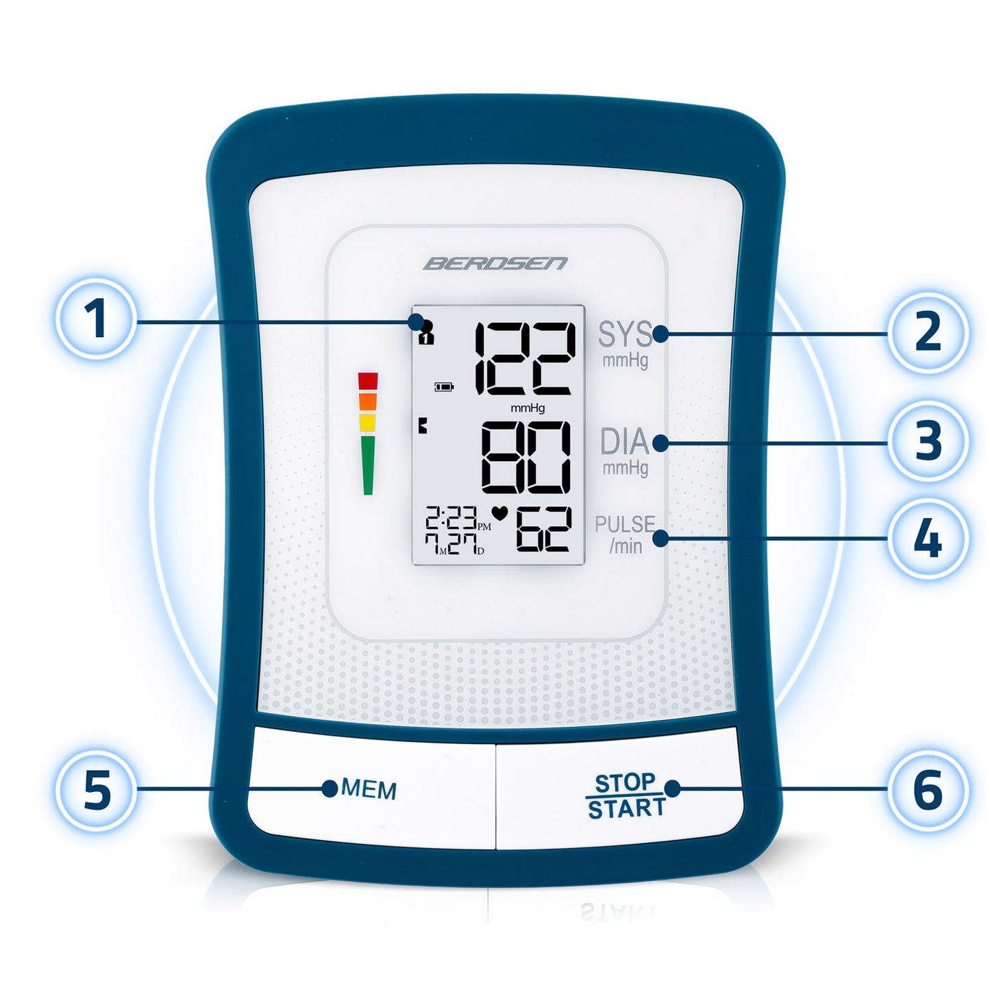Upper arm blood pressure monitor BD-120 Berdsen