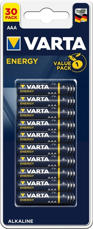 VARTA Alkaline AAA batteries 1.5V, 30-pack