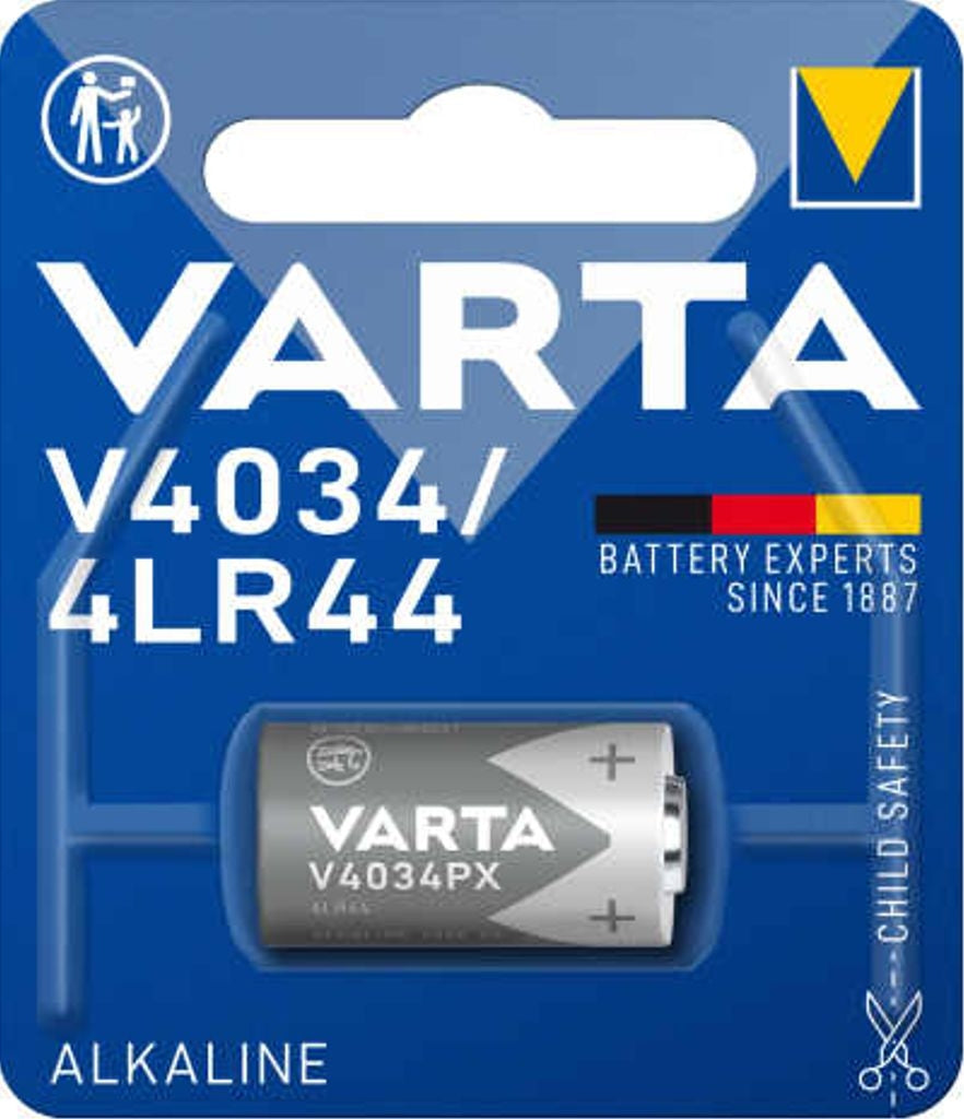 VARTA Alkaline Special Battery V4034 / 4LR44, 6V