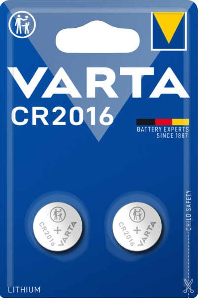 VARTA Lithium Coin button cell battery CR2016, 2-pack