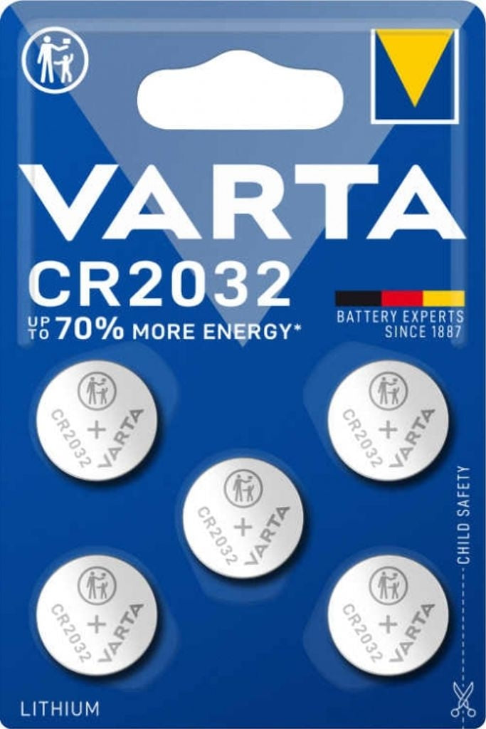 VARTA Lithium Coin button cell battery CR2032, 5-pack