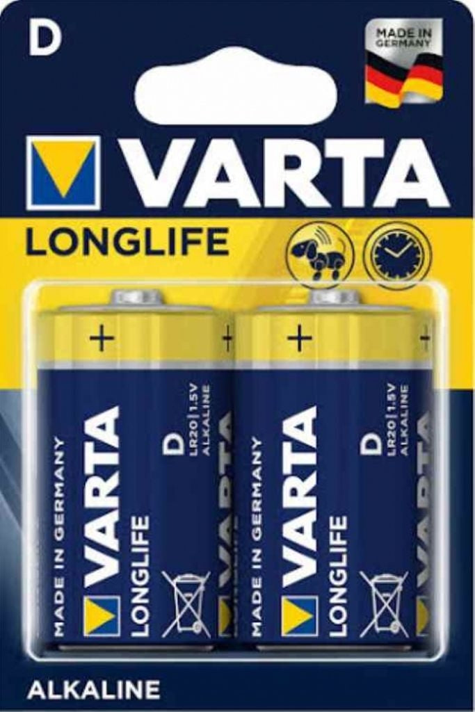 VARTA Longlife Alkaline D battery LR20, 2-pack