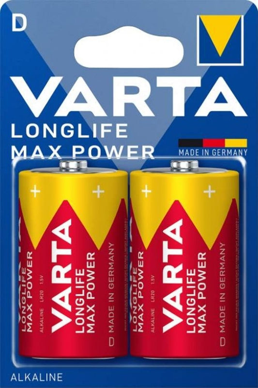 VARTA Longlife Max Power D battery, 2-pack