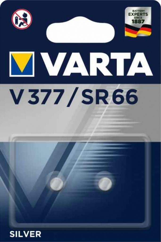 VARTA Silver Coin button cell battery V377 / SR67, 2-pack