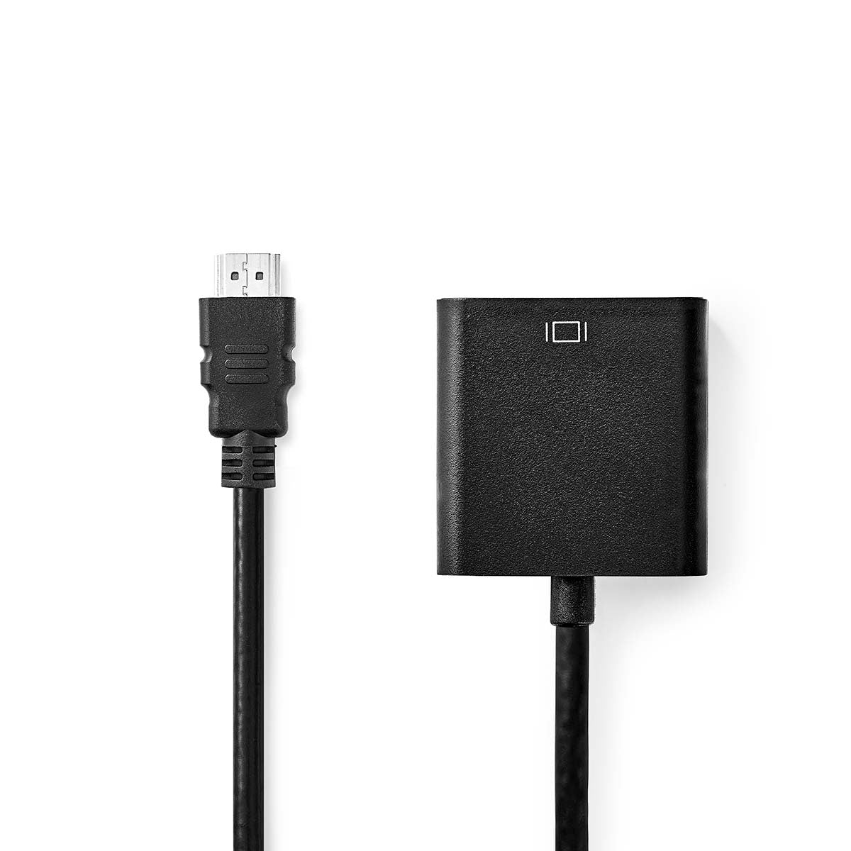 VGA adapter | HDMI™ Connector | VGA female 15p / 3.5 mm Female | Nickel plated | Straight | PVC | Black | Box