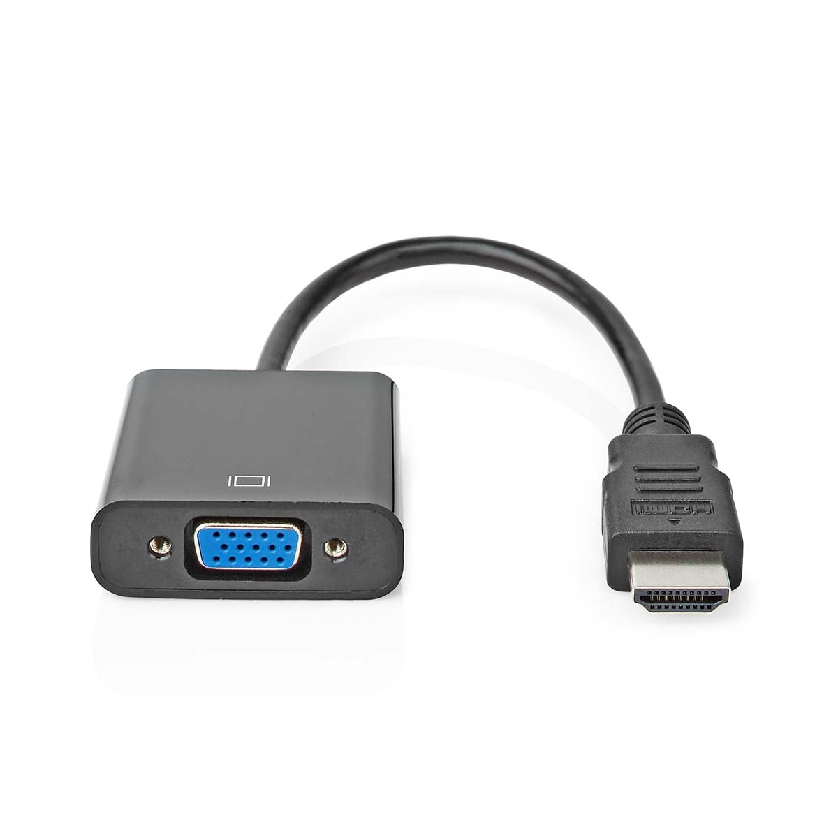 VGA adapter | HDMI™ Connector | VGA female 15p / 3.5 mm Female | Nickel plated | Straight | PVC | Black | Box