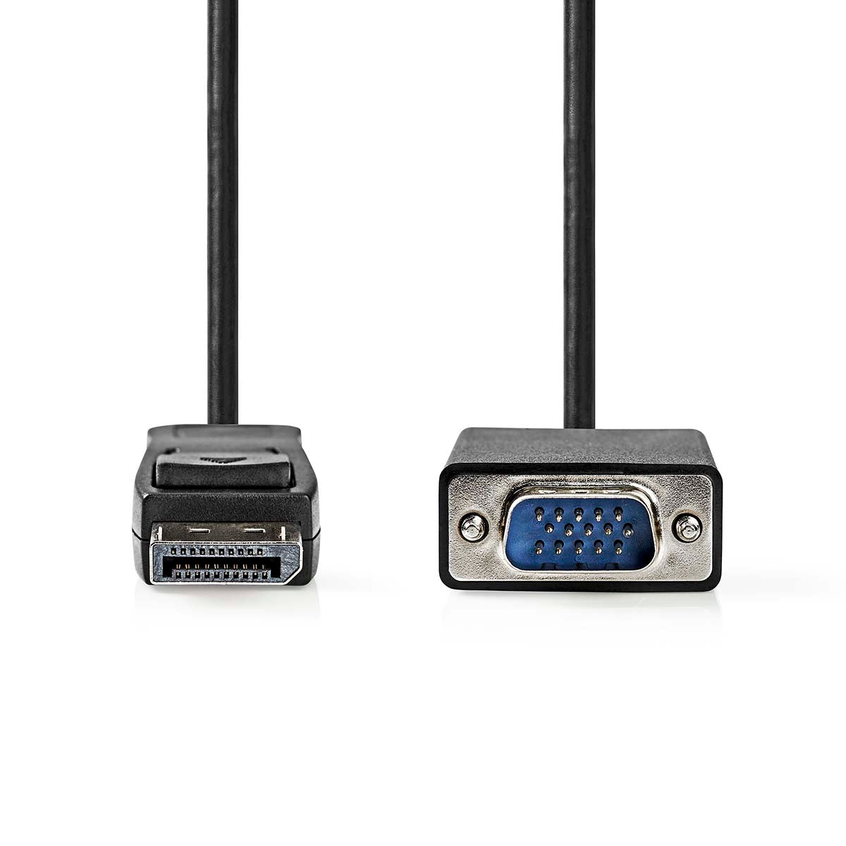 VGA cable | DisplayPort Male | VGA Male | Nickel Plated | Maximum resolution: 1080p | 2.00 m | Round | PVC | Black | Box
