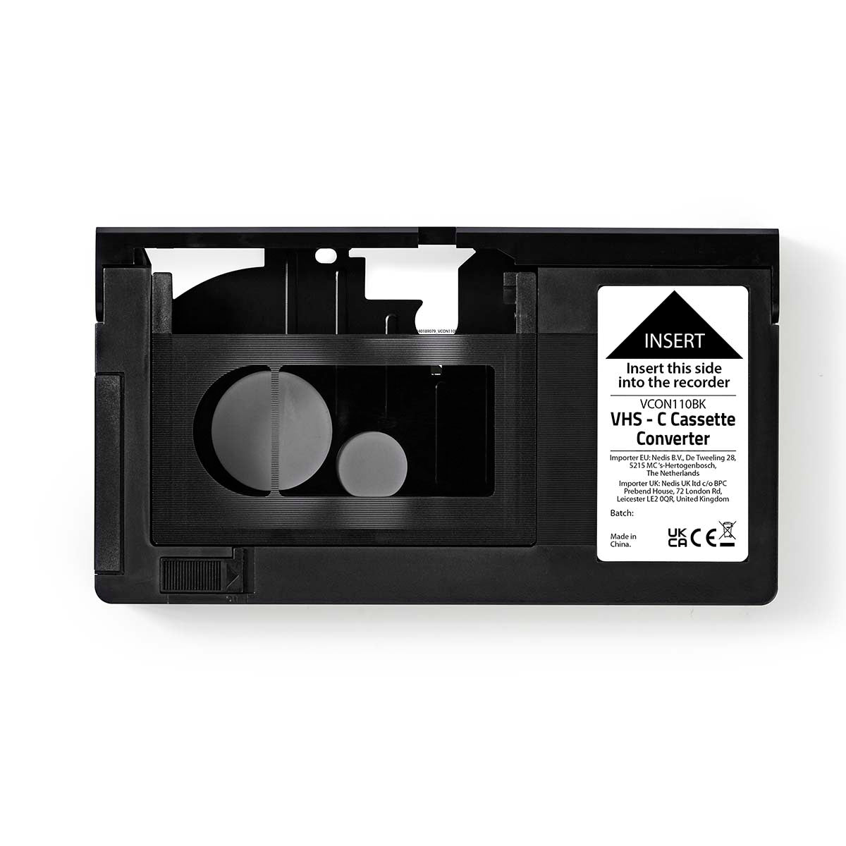 VHS Converter | Conversion: VHS-C to VHS | Plug and play | Black