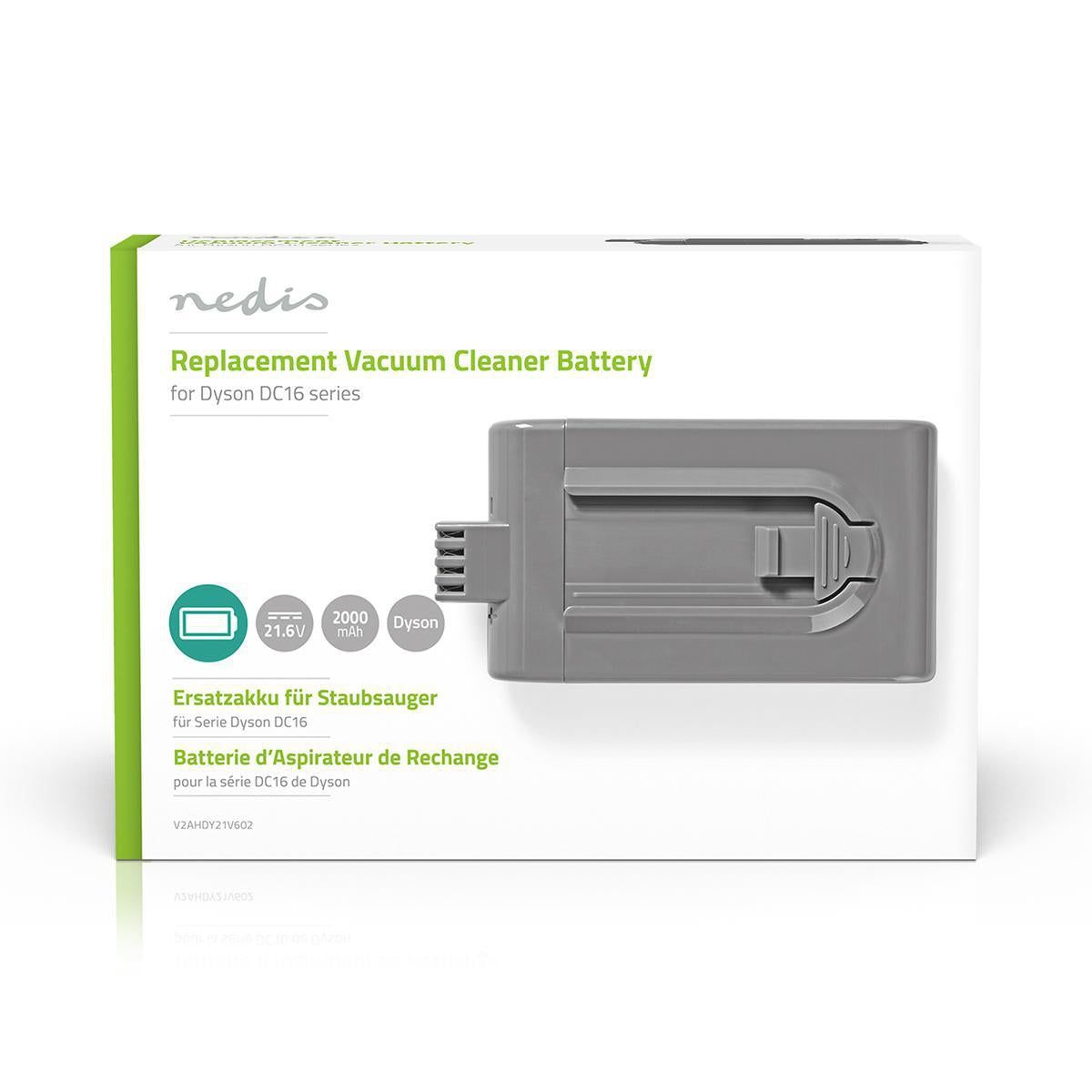 Vacuum Cleaner Battery | Suitable for: Dyson DC16 | Li-Ion | 21.6 V DC | 2000 mAh | 43.2 Wh