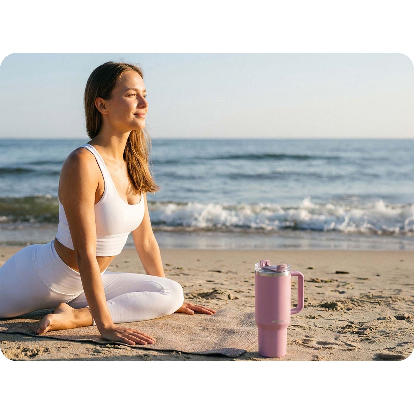 Vacuum Insulated Stainless Steel Tumbler with Straw, 1180 ml