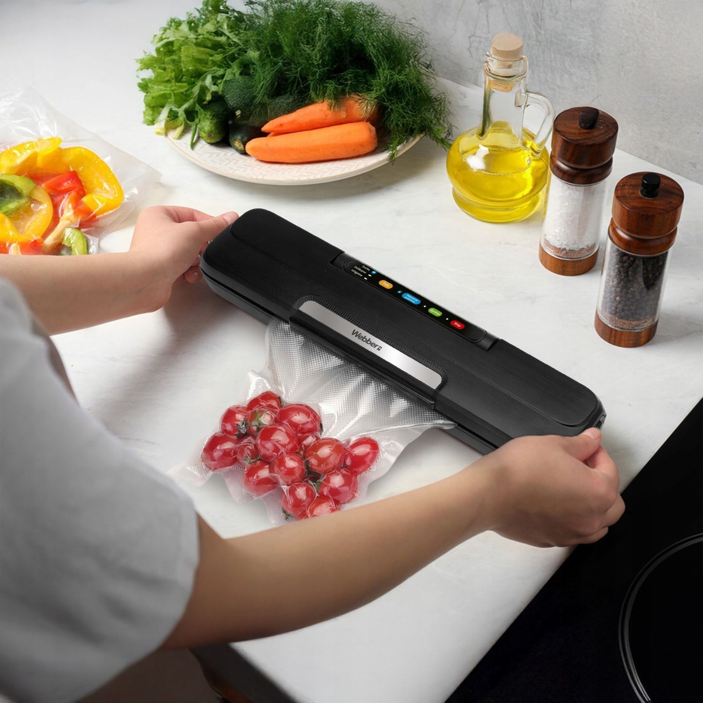 Vacuum Sealer 110W, Automatic, 3 Modes, Black
