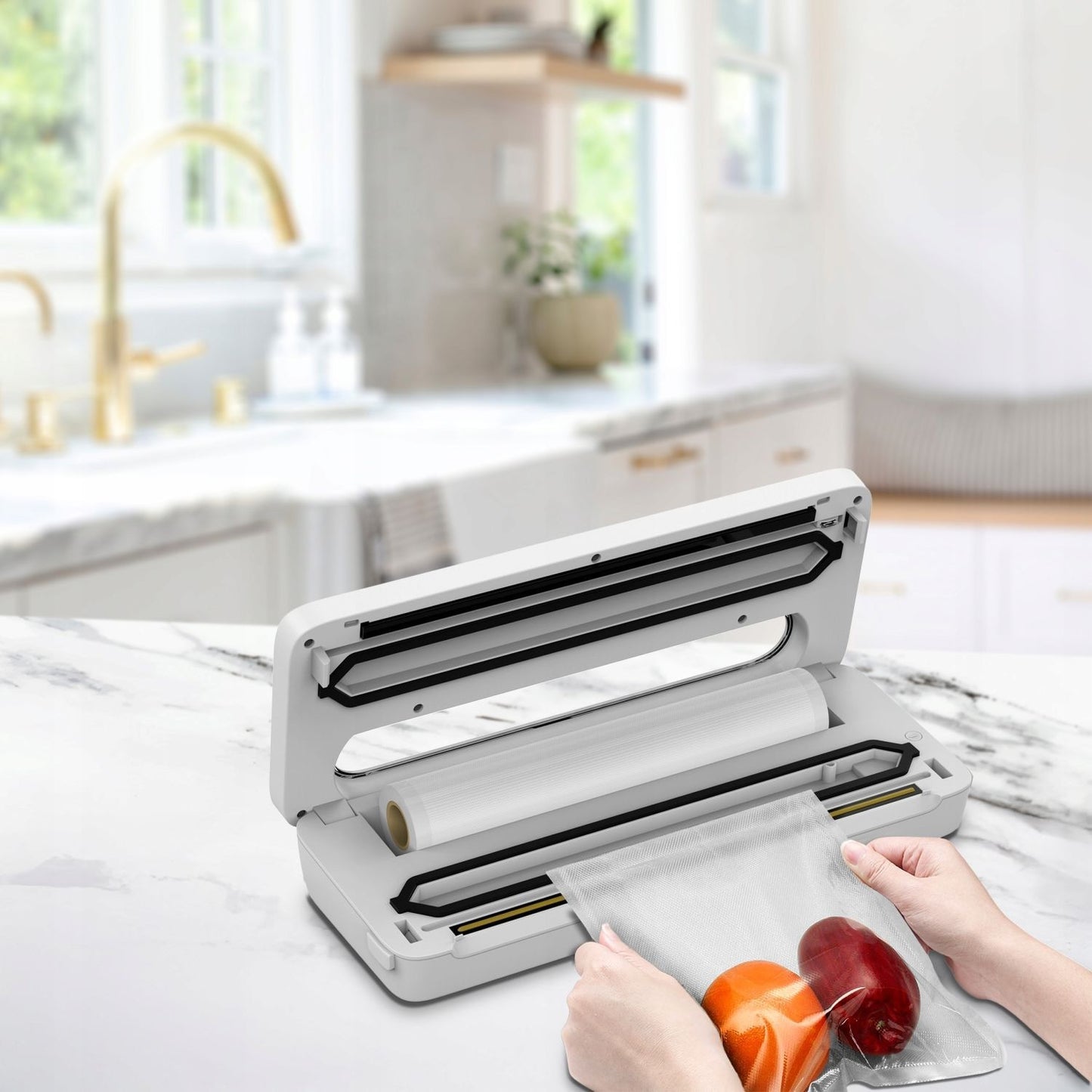 Vacuum Sealer 120W for Food, Includes Accessories