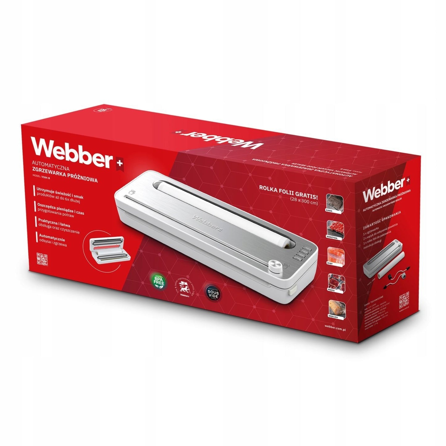 Vacuum Sealer 120W for Food, Includes Accessories