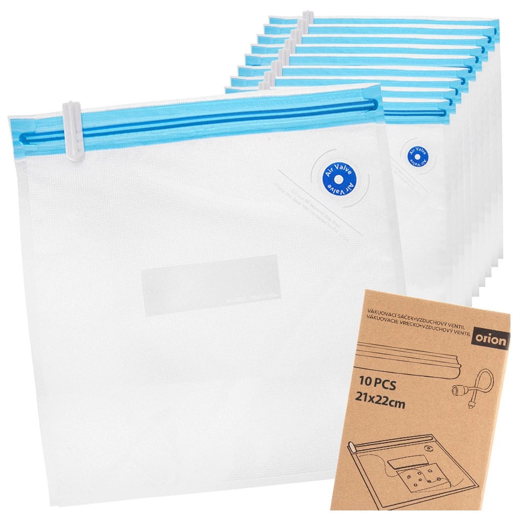 Vacuum Sealer Bags 22x21 cm, Set of 10, Reusable