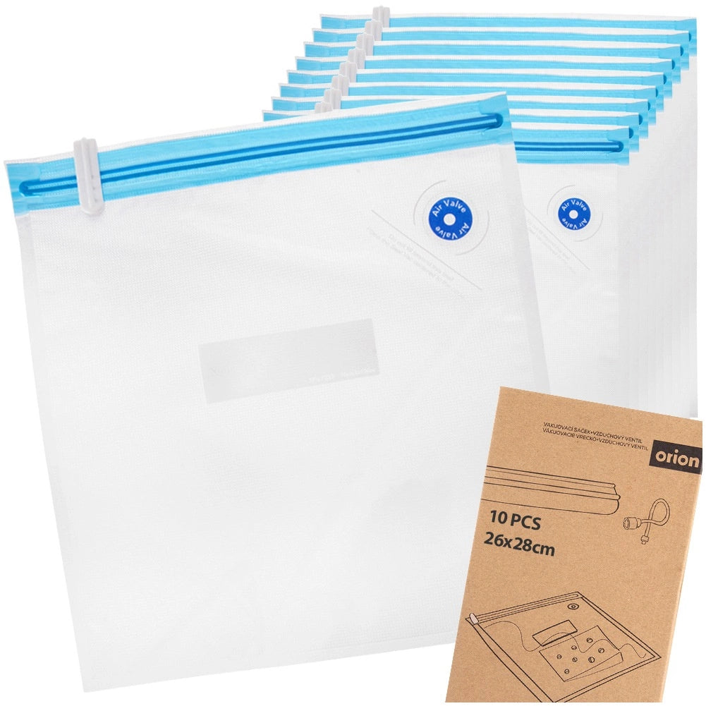 Vacuum Sealer Bags 26x28 cm, 10 Pack, Reusable