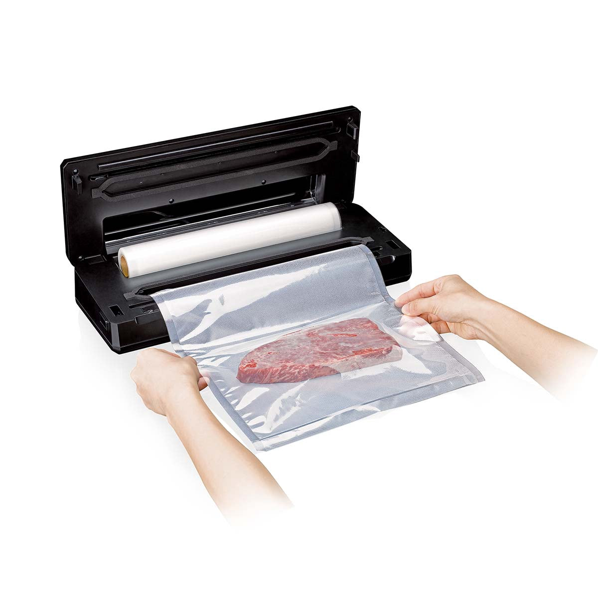 Vacuum Sealer, Dry & Moist, 65 kPa, 28 cm Seal, Black