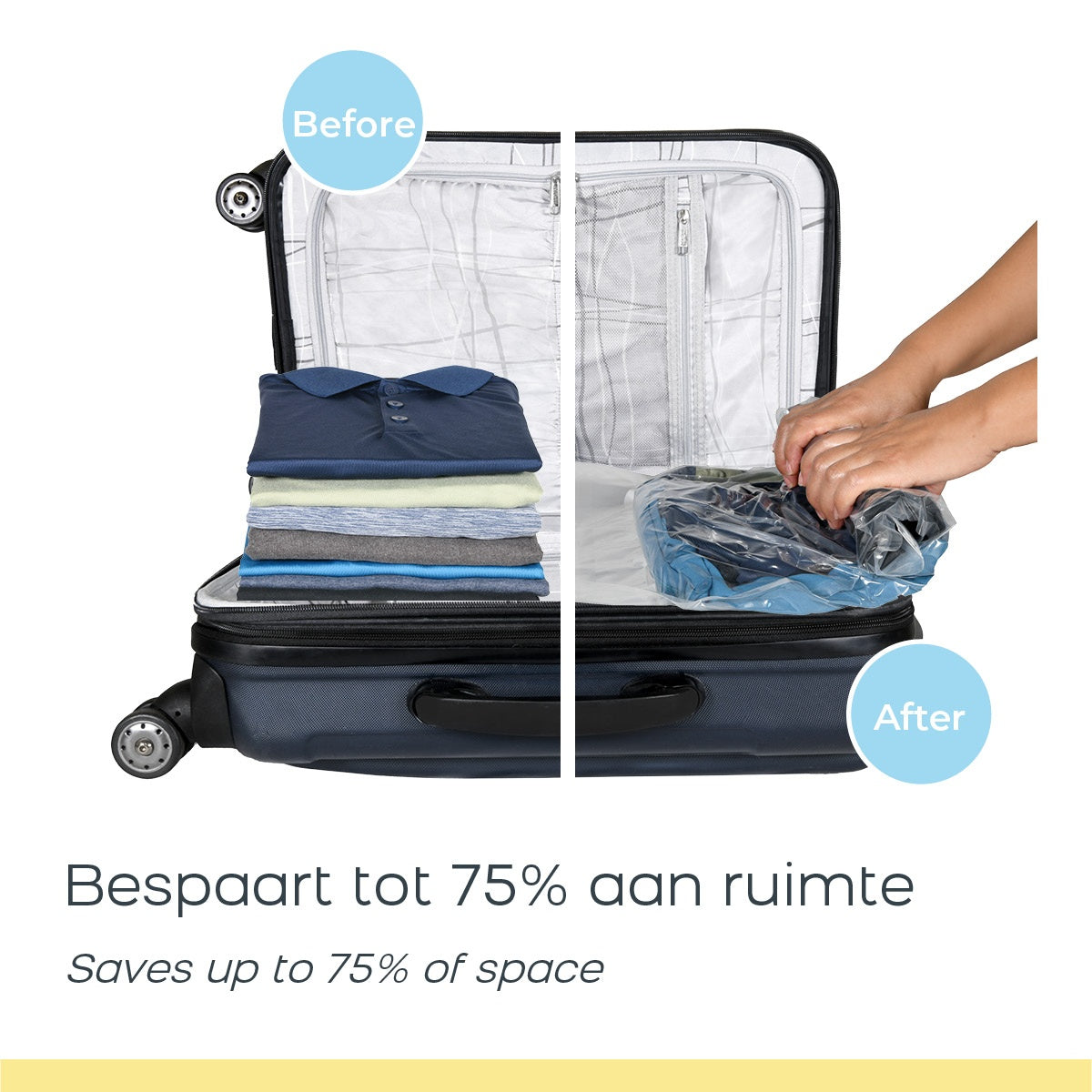Vacuum Storage Bags for Travel – 4-Piece Set