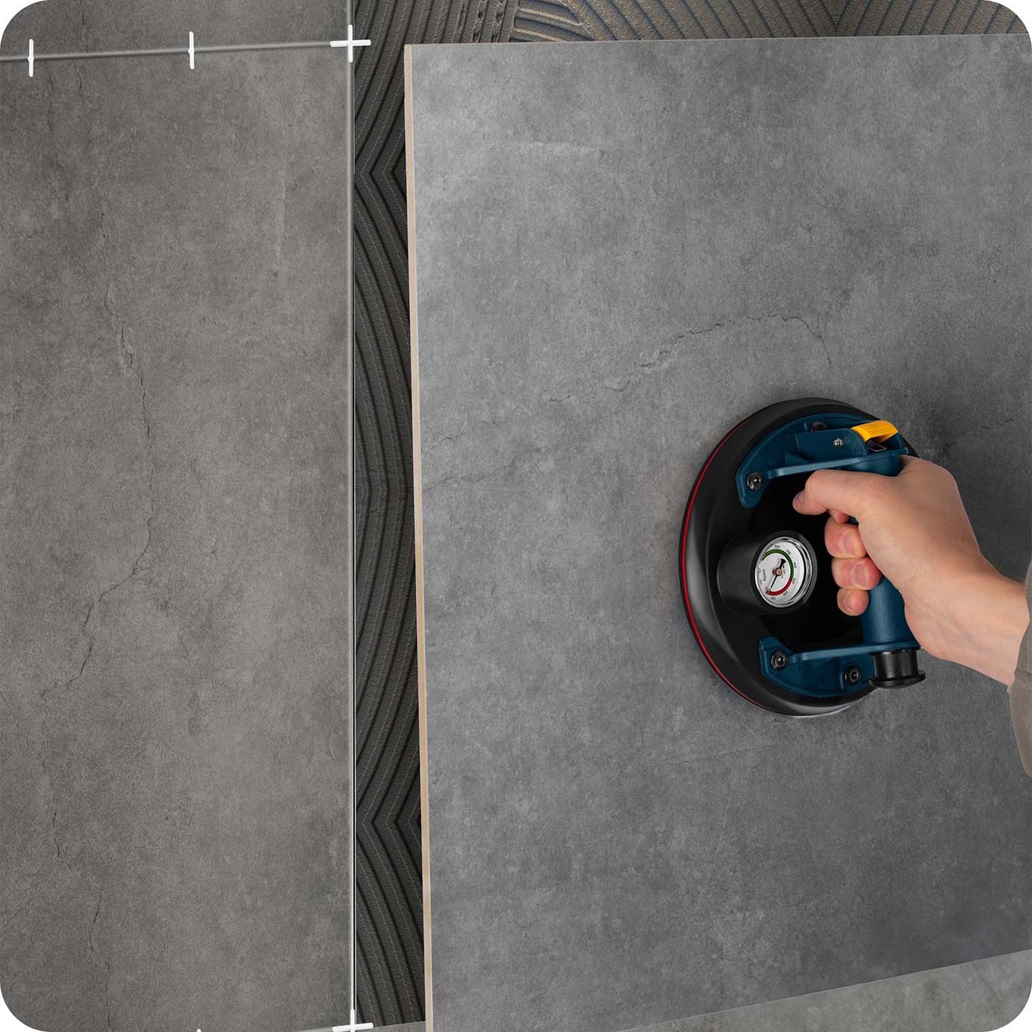 Vacuum Tile Lifter with Pump, 200 kg Capacity