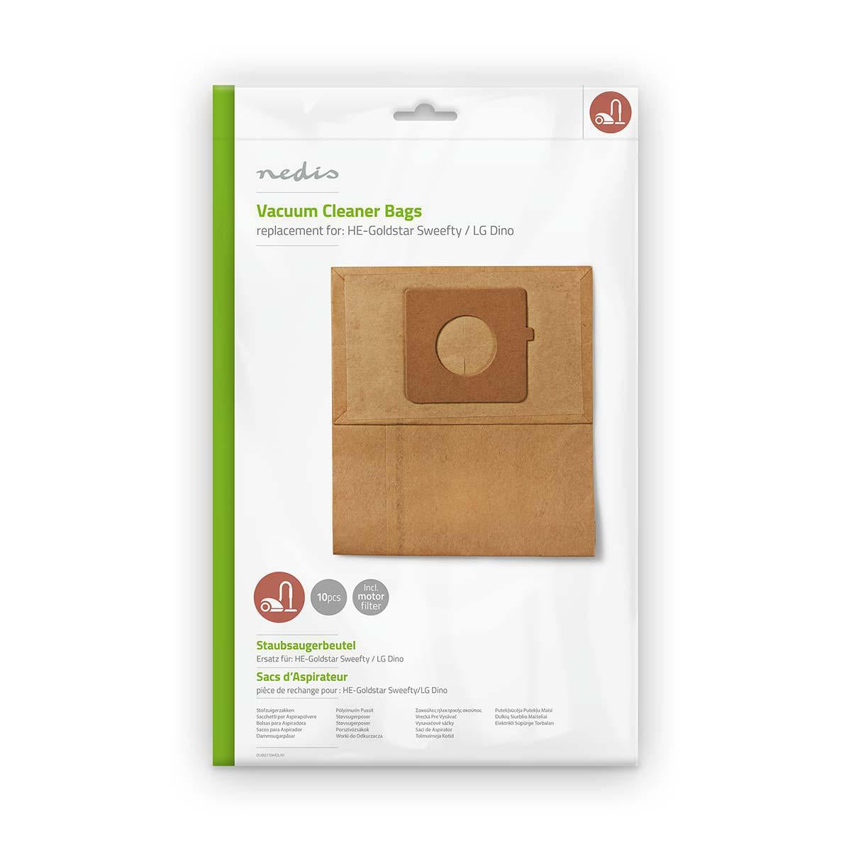 Vacuum bag | 10 pieces. | Paper | Most sold for: HE-Goldstar Swifty / LG Dino | Brown