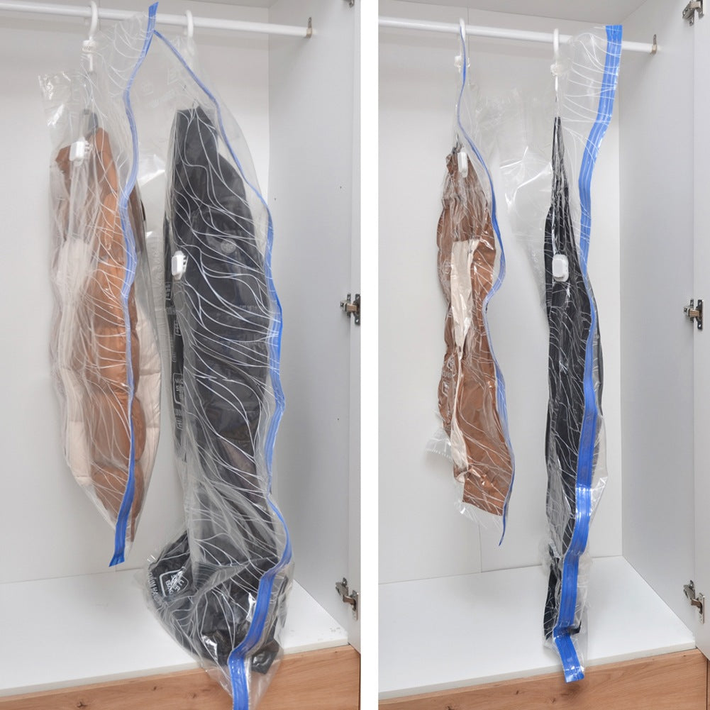 Vacuum bag for clothes, bedding with hanger 70x104 cm