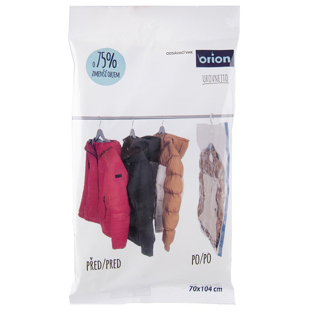 Vacuum bag for clothes, bedding with hanger 70x104 cm