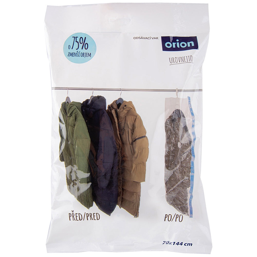 Vacuum bag for clothes, bedding with hanger 70x144 cm