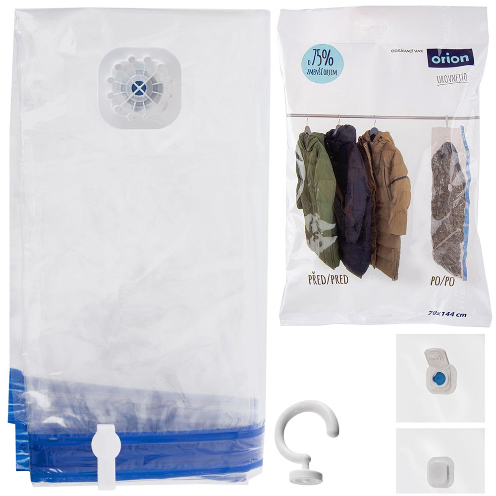 Vacuum bag for clothes, bedding with hanger 70x144 cm