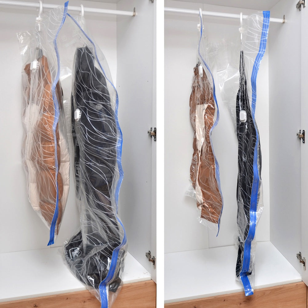 Vacuum bag for clothes, bedding with hanger 70x144 cm