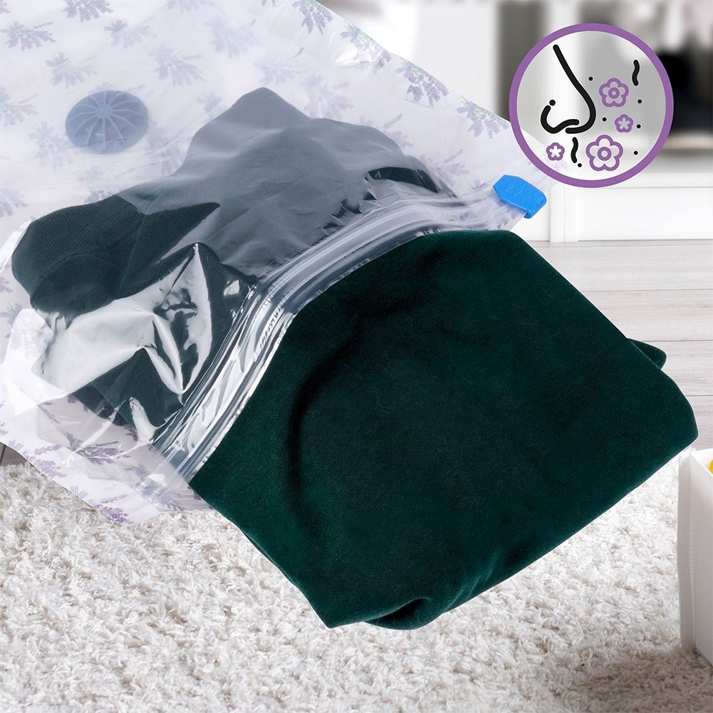 Vacuum bag for clothes with lavender scent, saves space