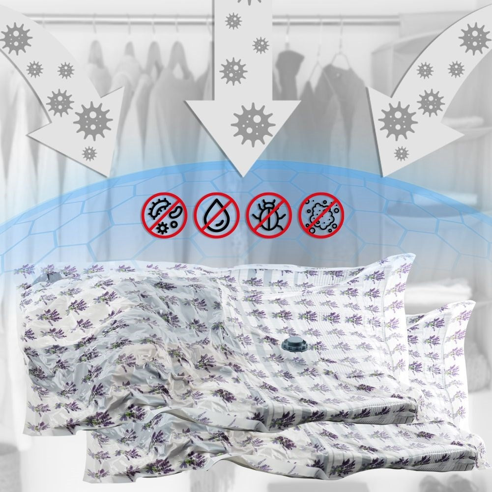 Vacuum bag for clothes with lavender scent, saves space