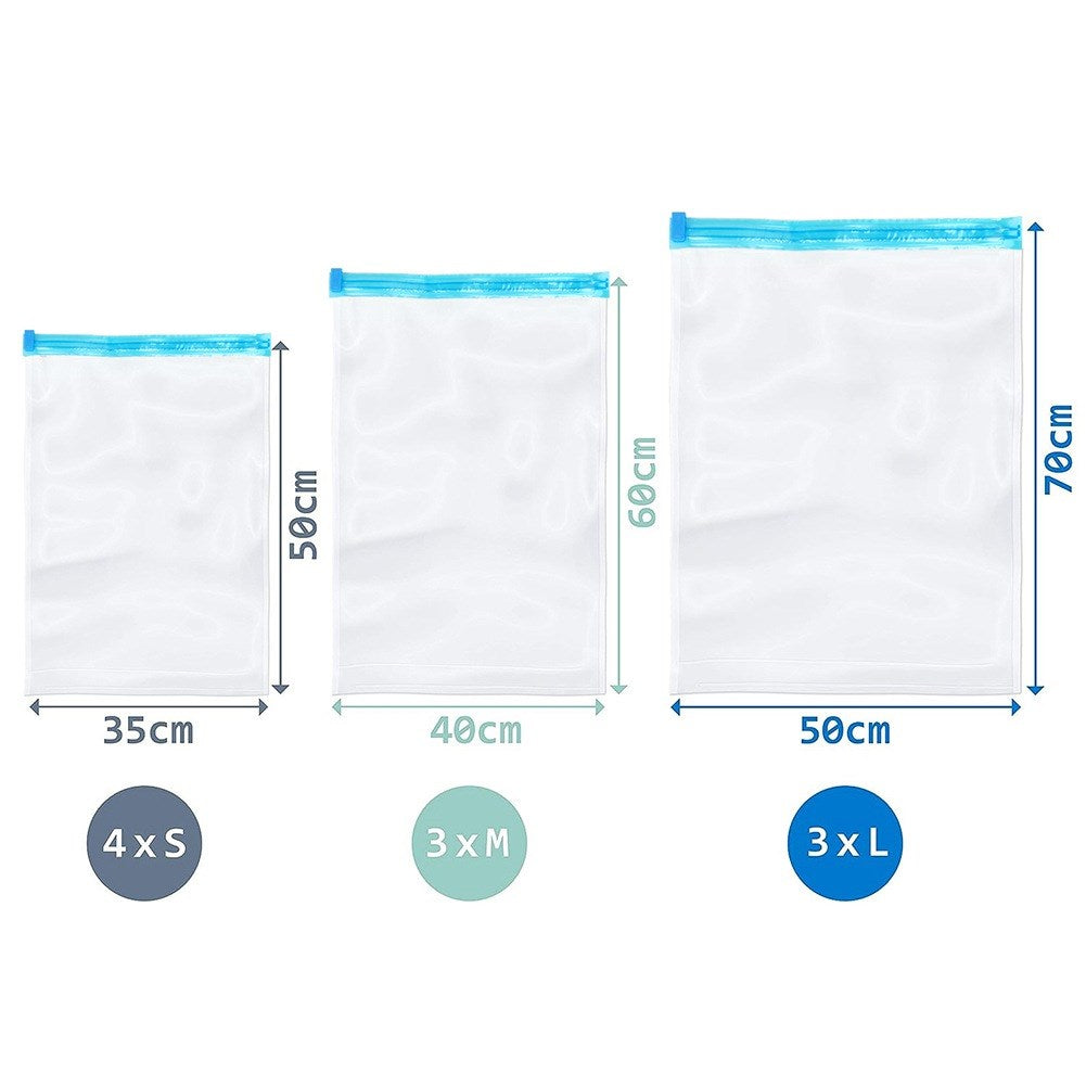 Vacuum bags for travel clothes 10 pcs.