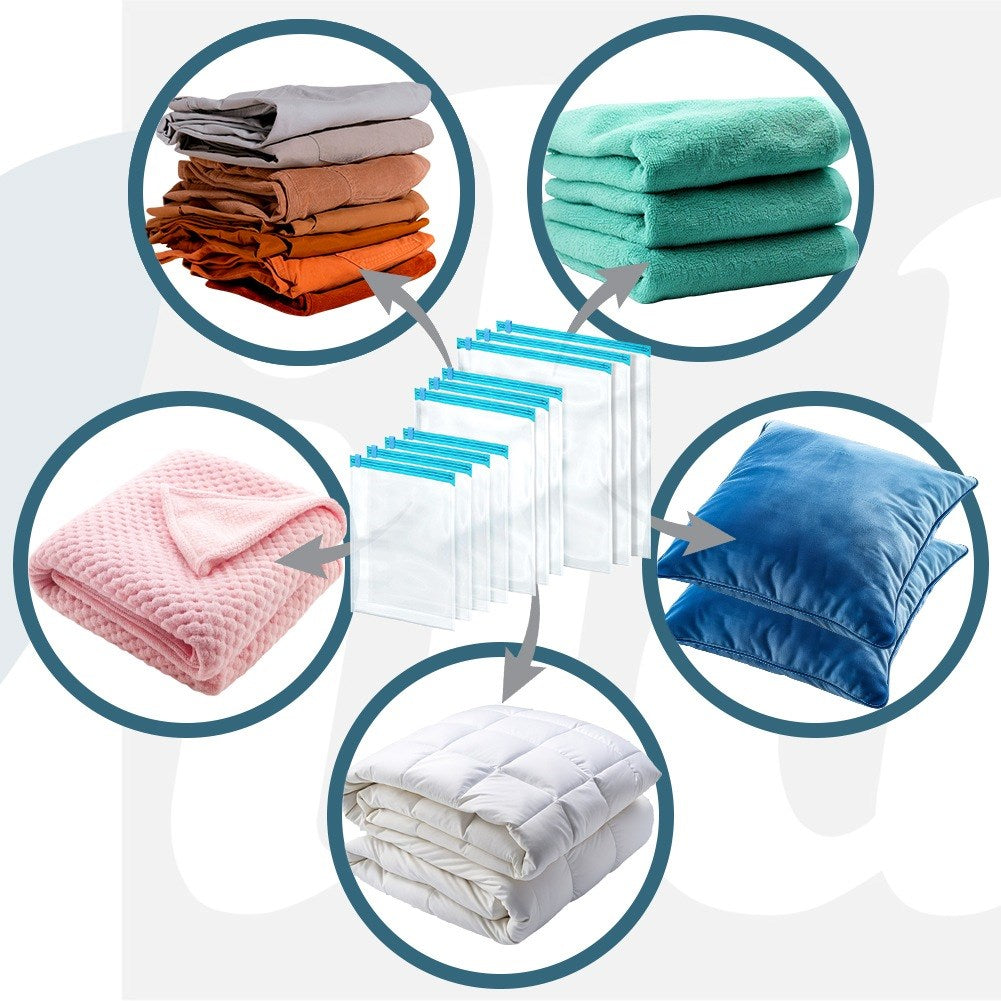 Vacuum bags for travel clothes 10 pcs.